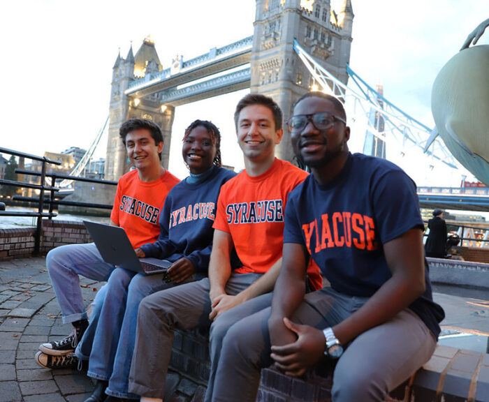 Syracuse University Students Near Tower Bridge in London