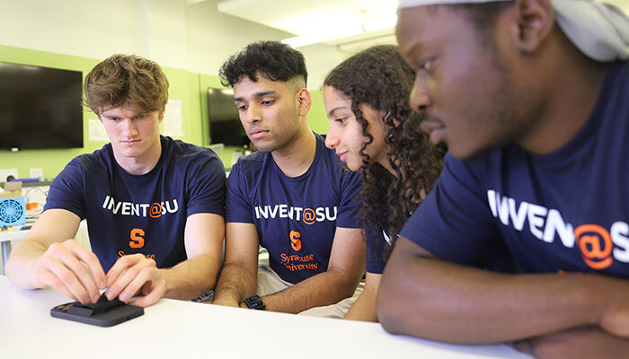 Students working during Invent@SU