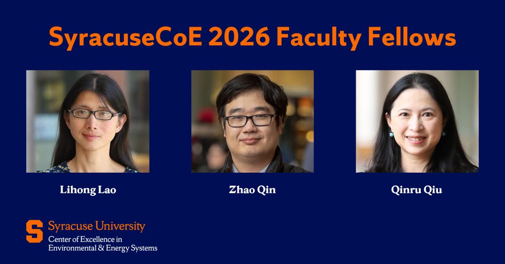 Syracuse University Professors Lihong Lao, Zhao Qin, Qinru Qiu
