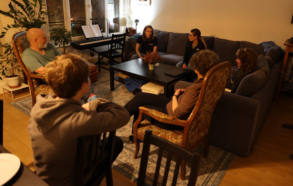 Marion Patsalides with the Kreuger family in Strasbourg, France