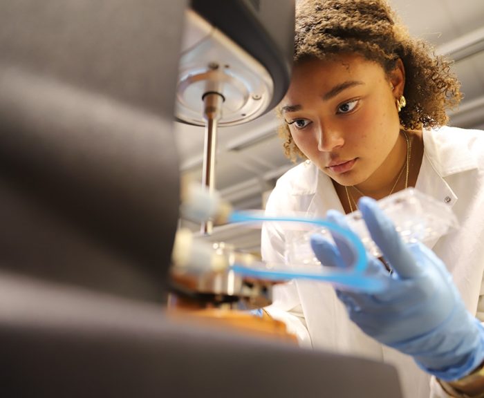 Biomedical and Chemical Engineering Student Working in a Laboratory