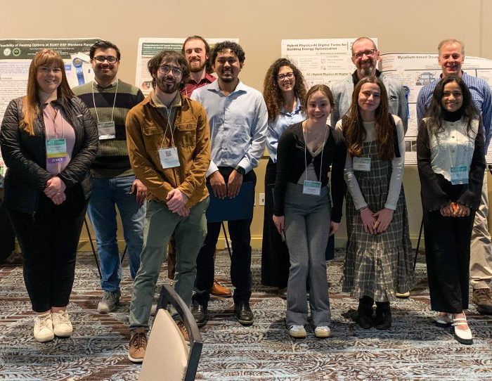 Students from the College of Engineering and Computer Science (ECS) at Syracuse University were among those recognized at the 2026 New York State Green Building Conference’s Ken Bobis Student Poster Competition, held on March 5 in Syracuse