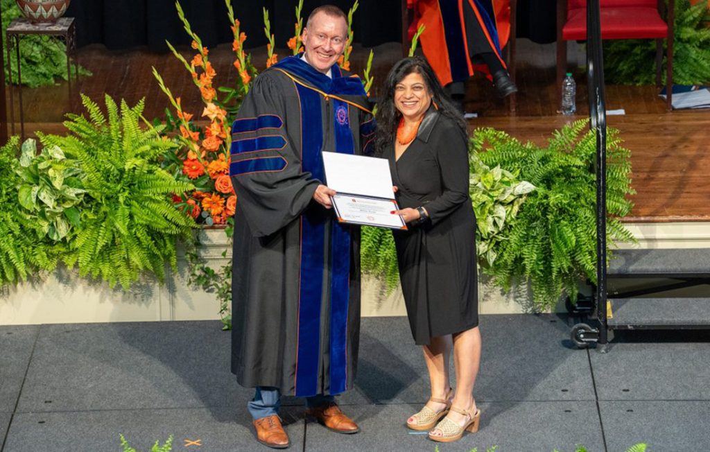 Chancellor Haynie and Shikha Nangia