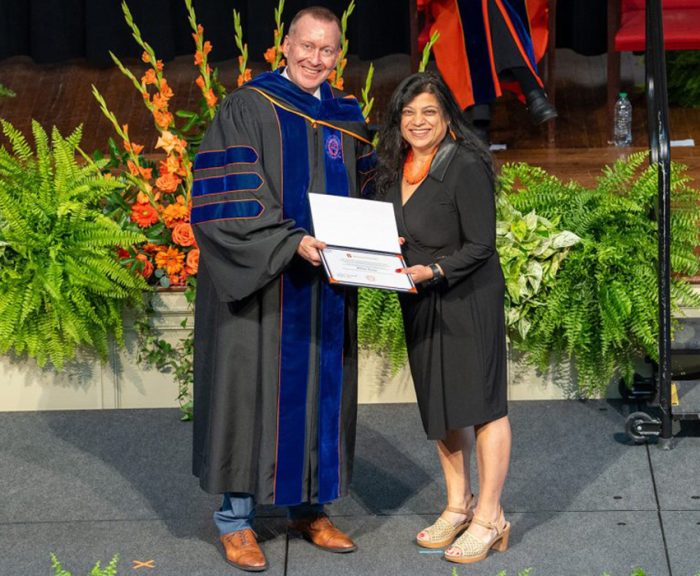 Chancellor Haynie and Shikha Nangia