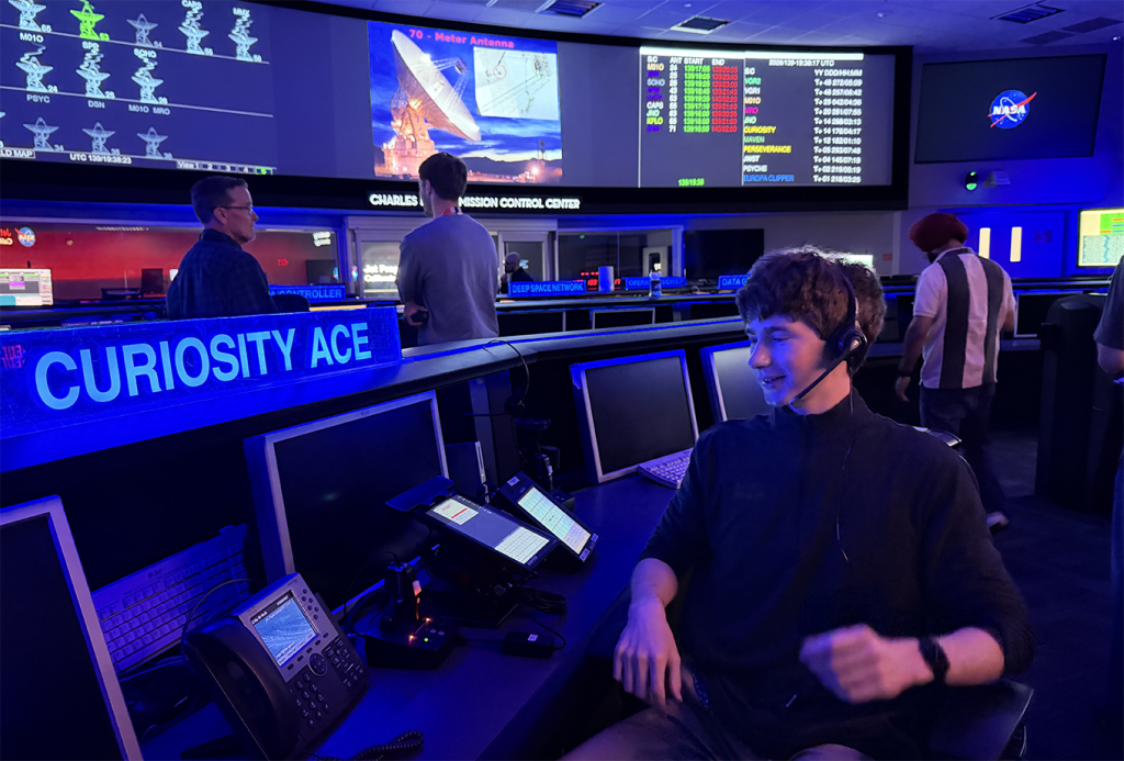 Andrew Uryniak at the Space Flight Operations Facility